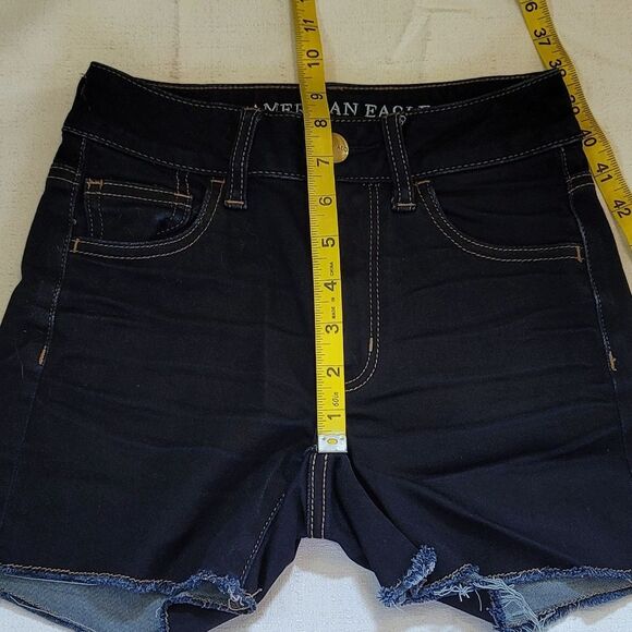 American Eagle Hi-Rise Shortie Shorts Size 00 - Picture 4 of 9